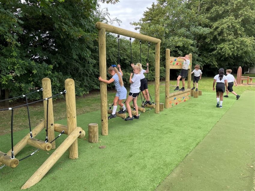 See Lower Halstow Primary School's New Trim Trail in Kent Main Image